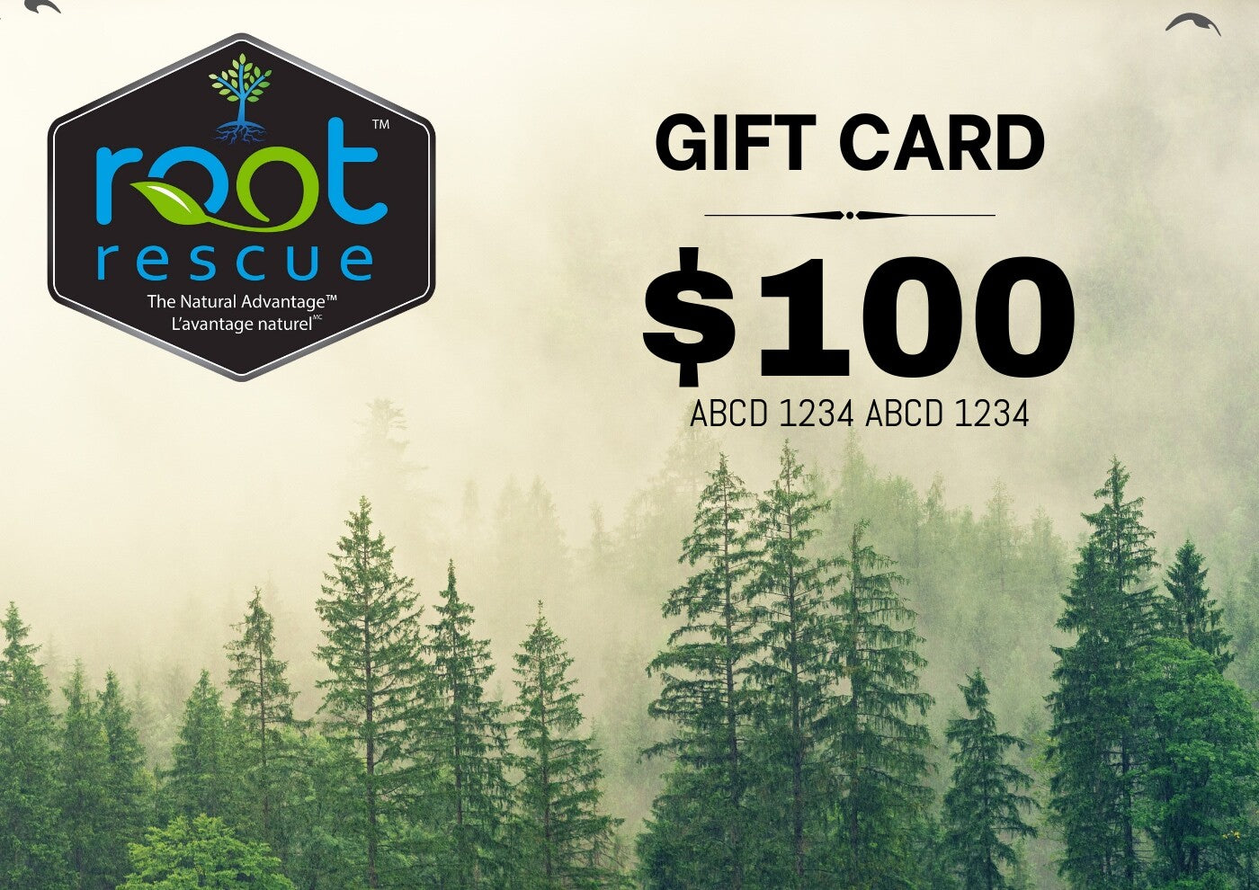 Root Rescue Products Gift Card - $100, $50, $20 or $10 Digital Cards.