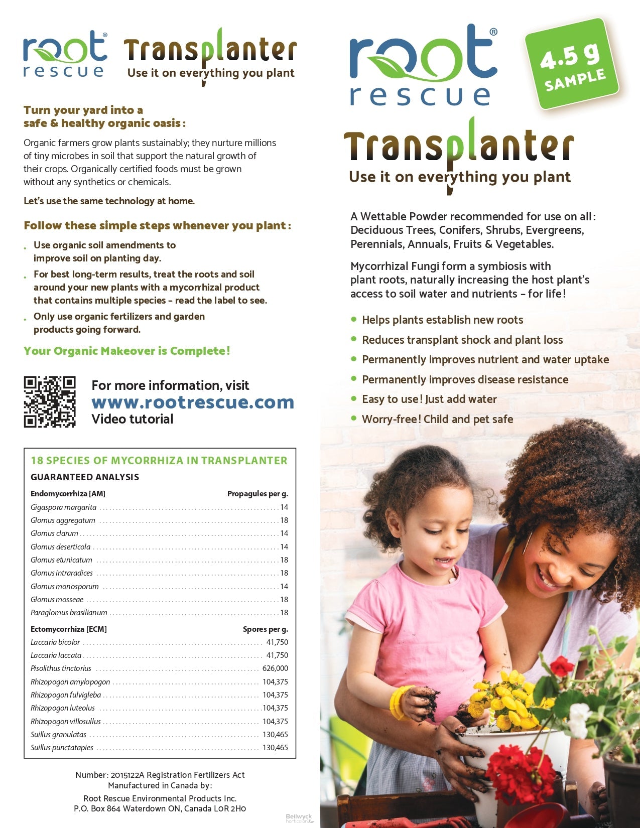 Transplanter 4.5-g Sample - $3.00 Shipping (Limit: 1 per Customer)